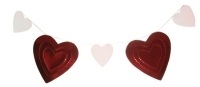 Гирлянда-растяжка "Сердечки" Цвет: красный 14835 артикул 2376b.
